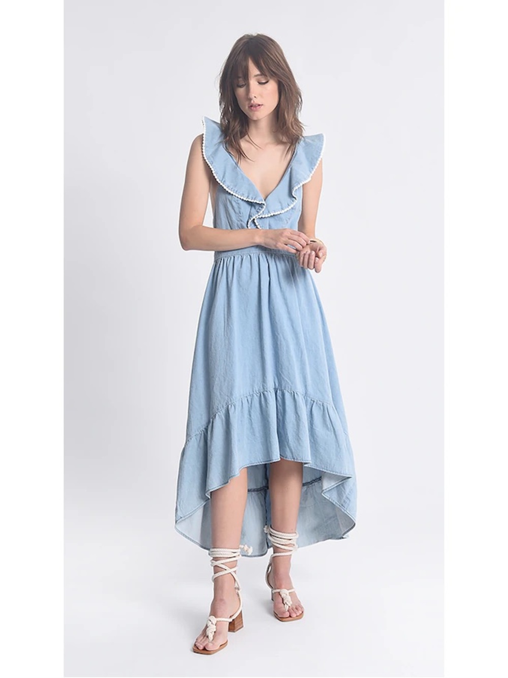 Molly Bracken Denim High-Low Dress